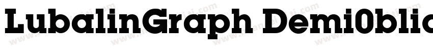 LubalinGraph Demi0blique字体转换